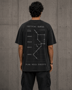 Tactical Queue Drop-Shoulder Graphic T-Shirt – Washed Charcoal