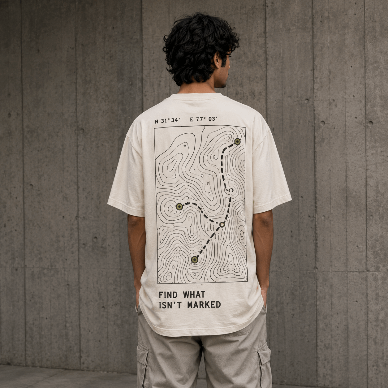 Open World Drop-Shoulder Graphic T-Shirt – Off-White