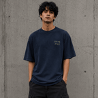 Save File Drop-Shoulder Graphic T-Shirt – Washed Navy