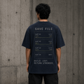 Save File Drop-Shoulder Graphic T-Shirt – Washed Navy