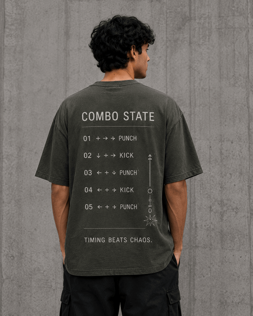 Combo State Drop-Shoulder Graphic T-Shirt – Washed Olive