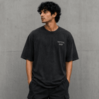 Tactical Drop Drop-Shoulder Graphic T-Shirt – Washed Black