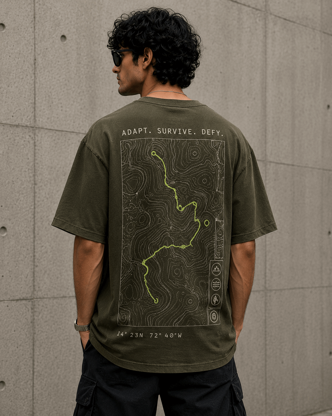 Wild Uprising Drop-Shoulder Graphic T-Shirt – Washed Olive