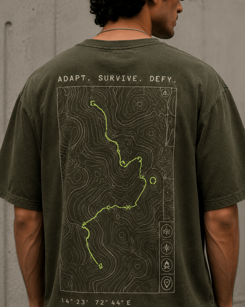 Wild Uprising Drop-Shoulder Graphic T-Shirt – Washed Olive