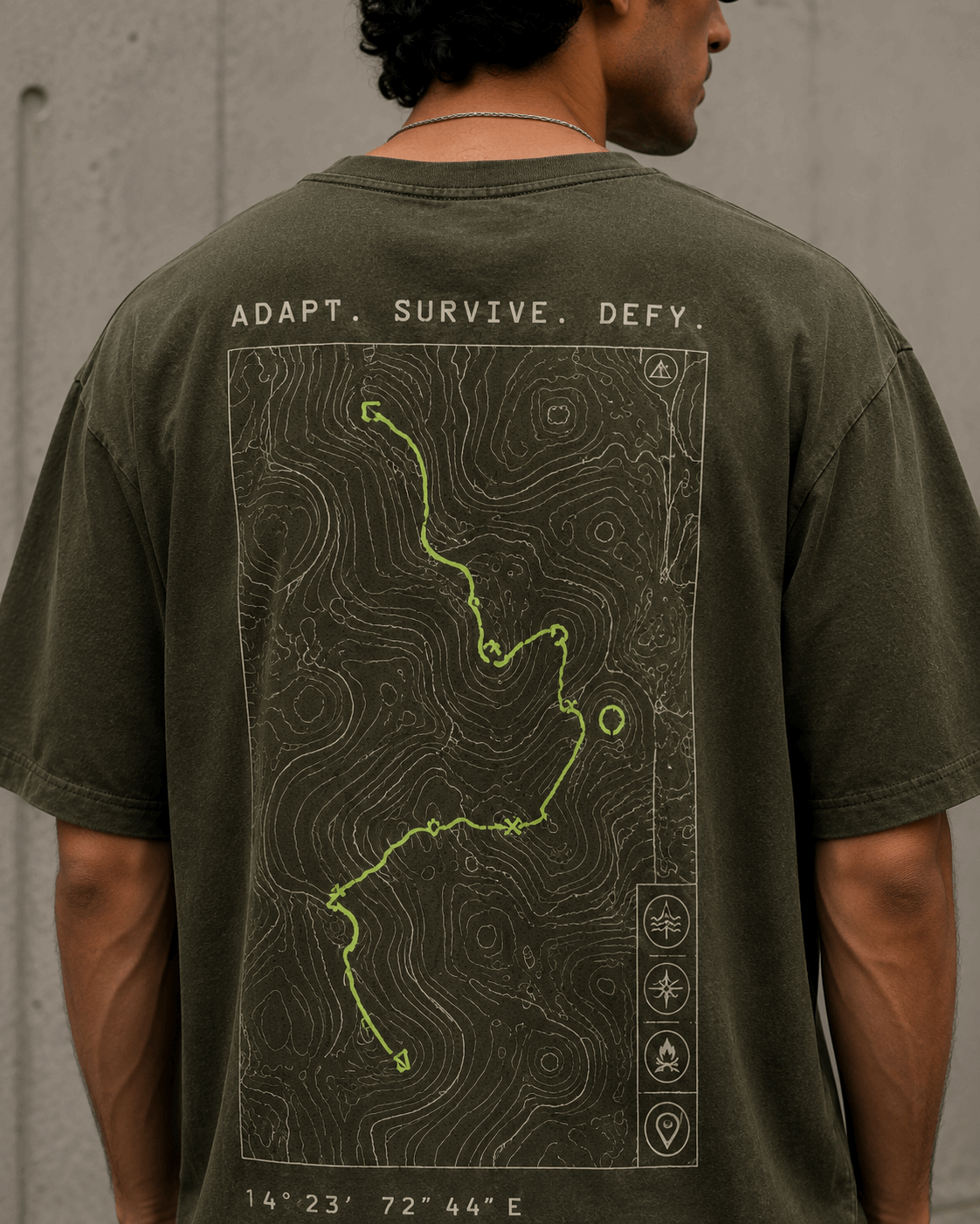 Wild Uprising Drop-Shoulder Graphic T-Shirt – Washed Olive