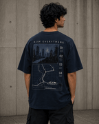 Vice Run Drop-Shoulder Graphic T-Shirt – Washed Navy