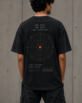Last Circle Target Drop-Shoulder Graphic T-Shirt – Washed Black