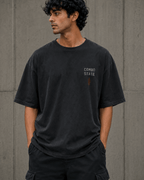 Combo State Sequence Drop-Shoulder Graphic T-Shirt – Washed Charcoal