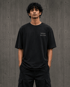 Speed Vector Drop-Shoulder Graphic T-Shirt – Washed Black