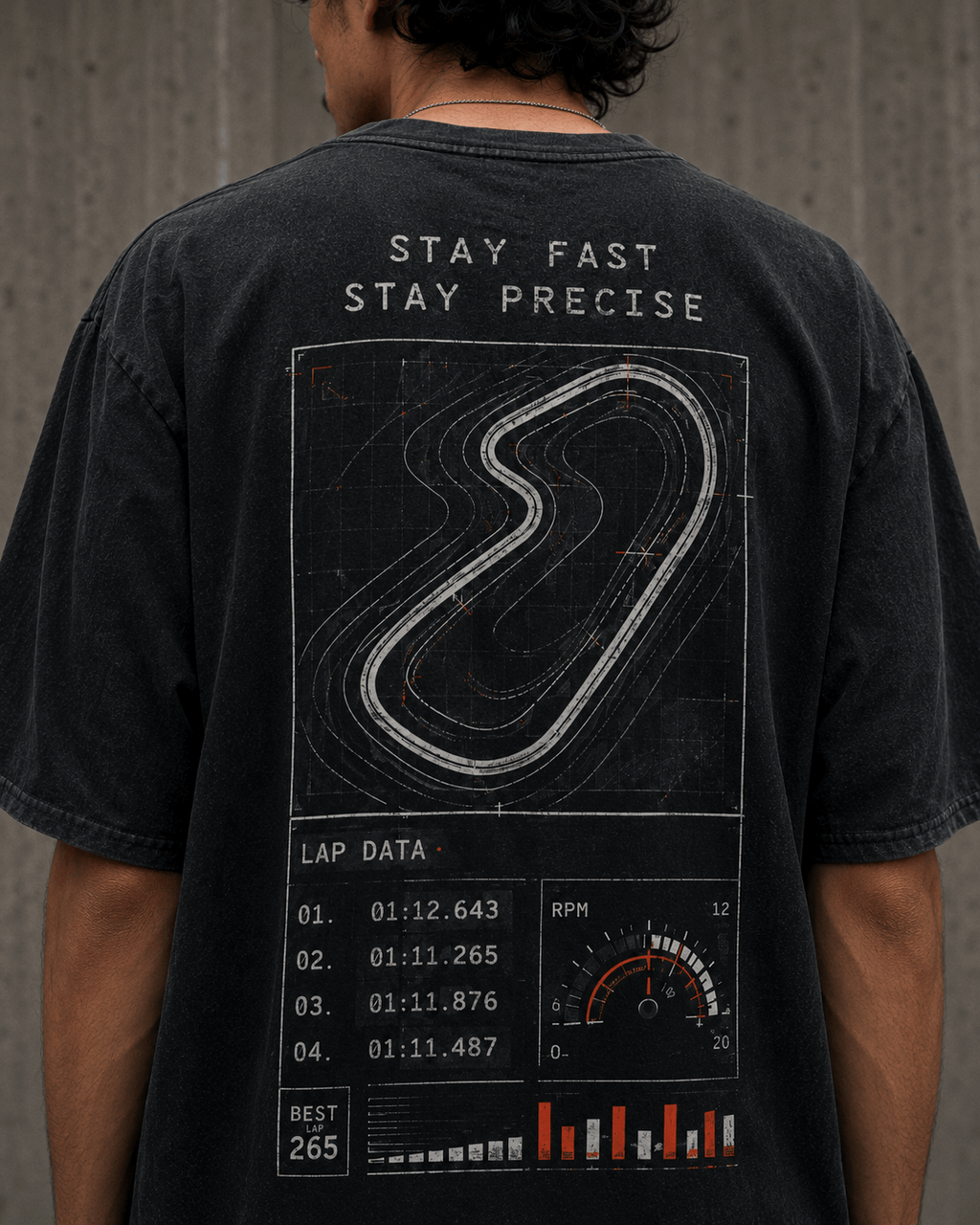 Speed Vector Drop-Shoulder Graphic T-Shirt – Washed Black
