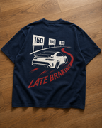 Late Braking Drop Shoulder Oversized T-Shirt – Washed Black