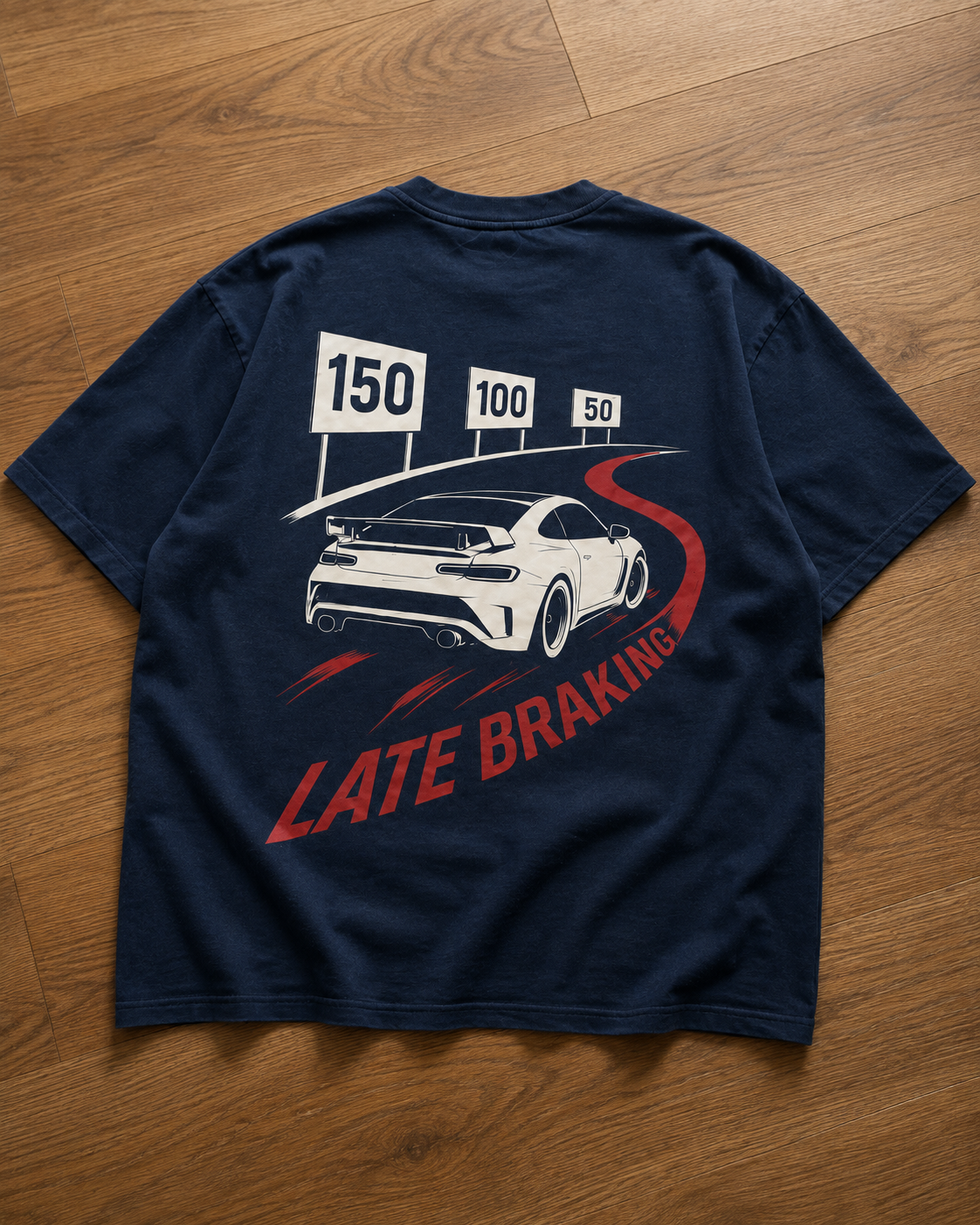 Late Braking Drop Shoulder Oversized T-Shirt – Washed Black
