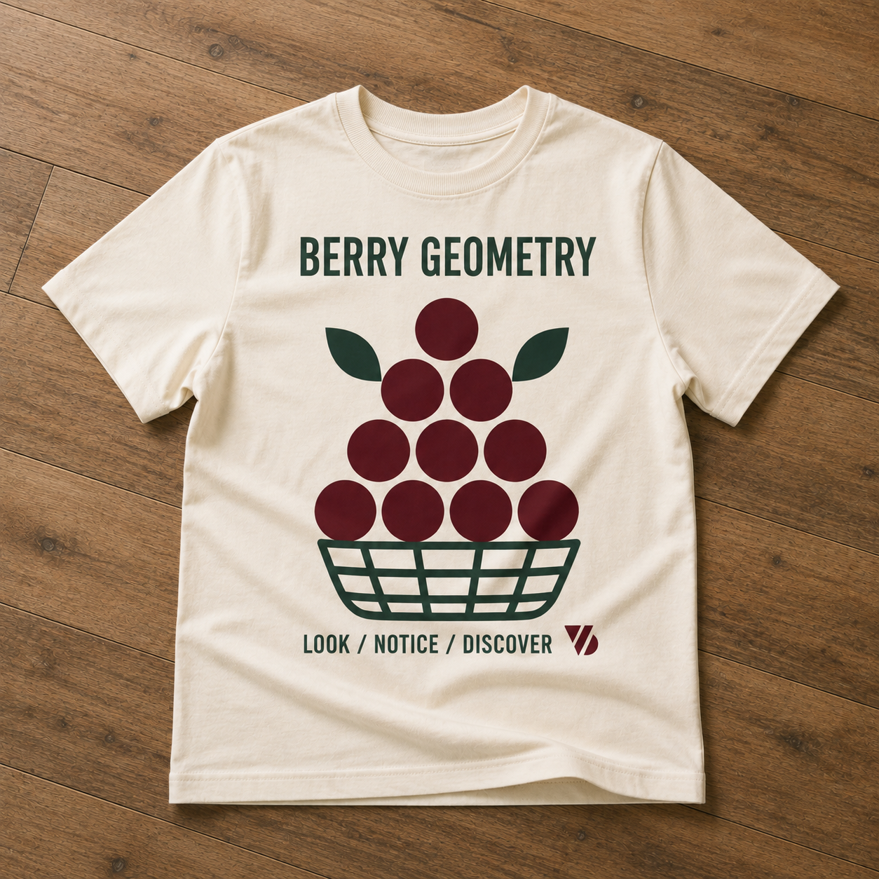 Berry Geometry Kids T-Shirt – Off-White