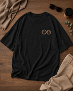 Double Shot Women’s Oversized Drop Shoulder T-Shirt – Washed Black