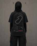 Speed Vector Drop-Shoulder Graphic T-Shirt – Washed Black