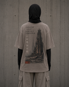 Last Outpost Drop-Shoulder Graphic T-Shirt – Washed Taupe