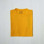 Vibrant Mustard Color Crew Neck T-Shirt - VOGUE DESIRE