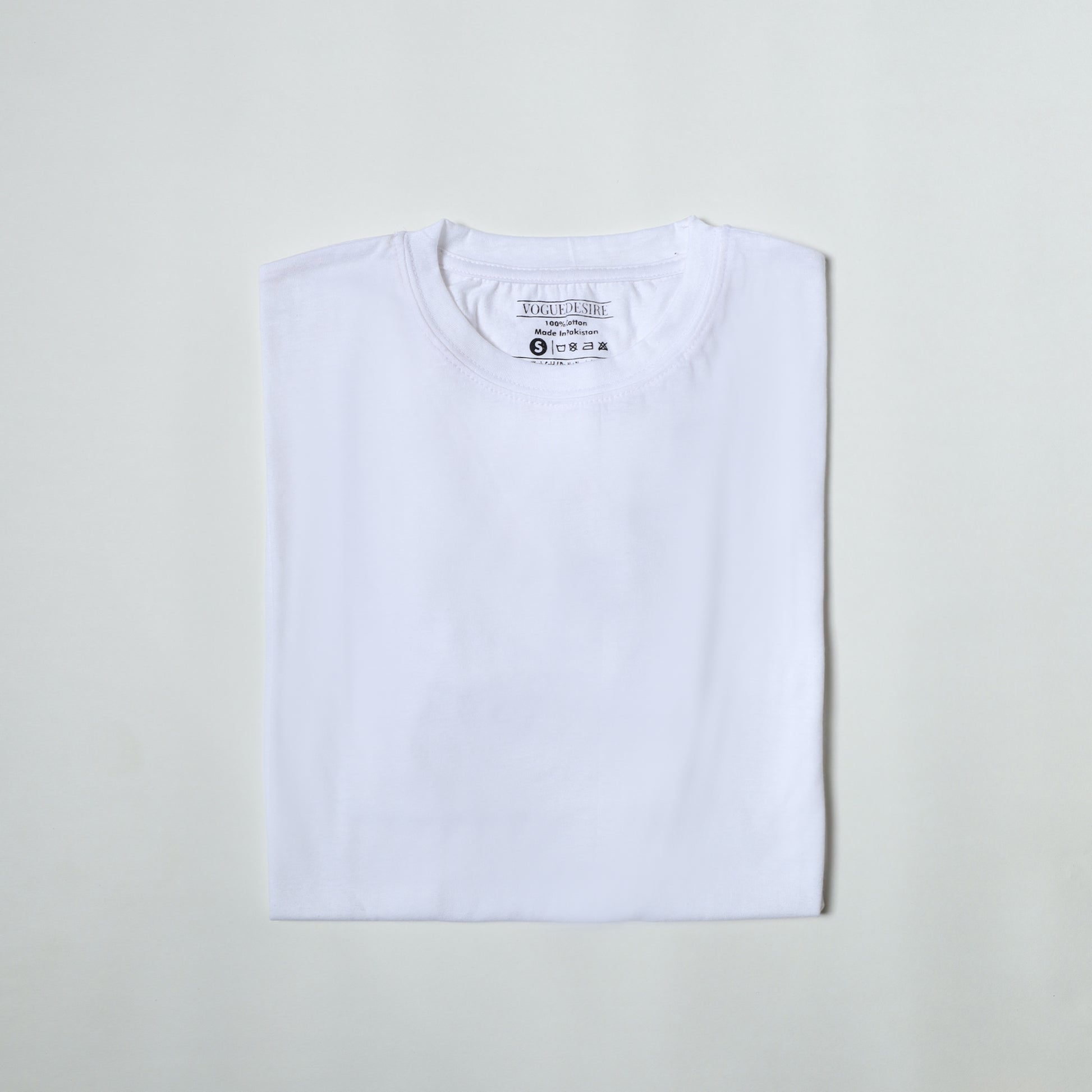 Basic White T-Shirt (Extra Light Weight Slub Fabric) | VOGUE DESIRE