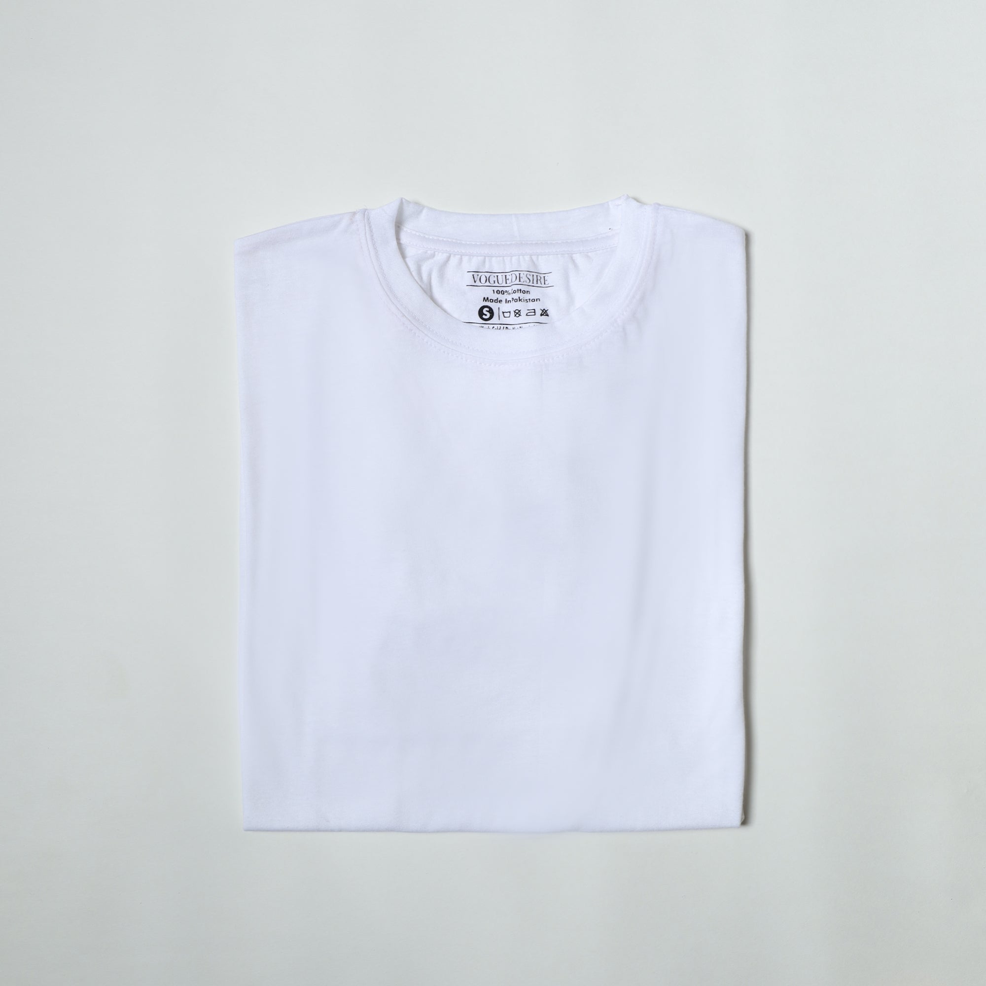 White Color T-Shirt (Extra Light Weight Slub Fabric | Inner/Bed/Night Wear) - VOGUE DESIRE