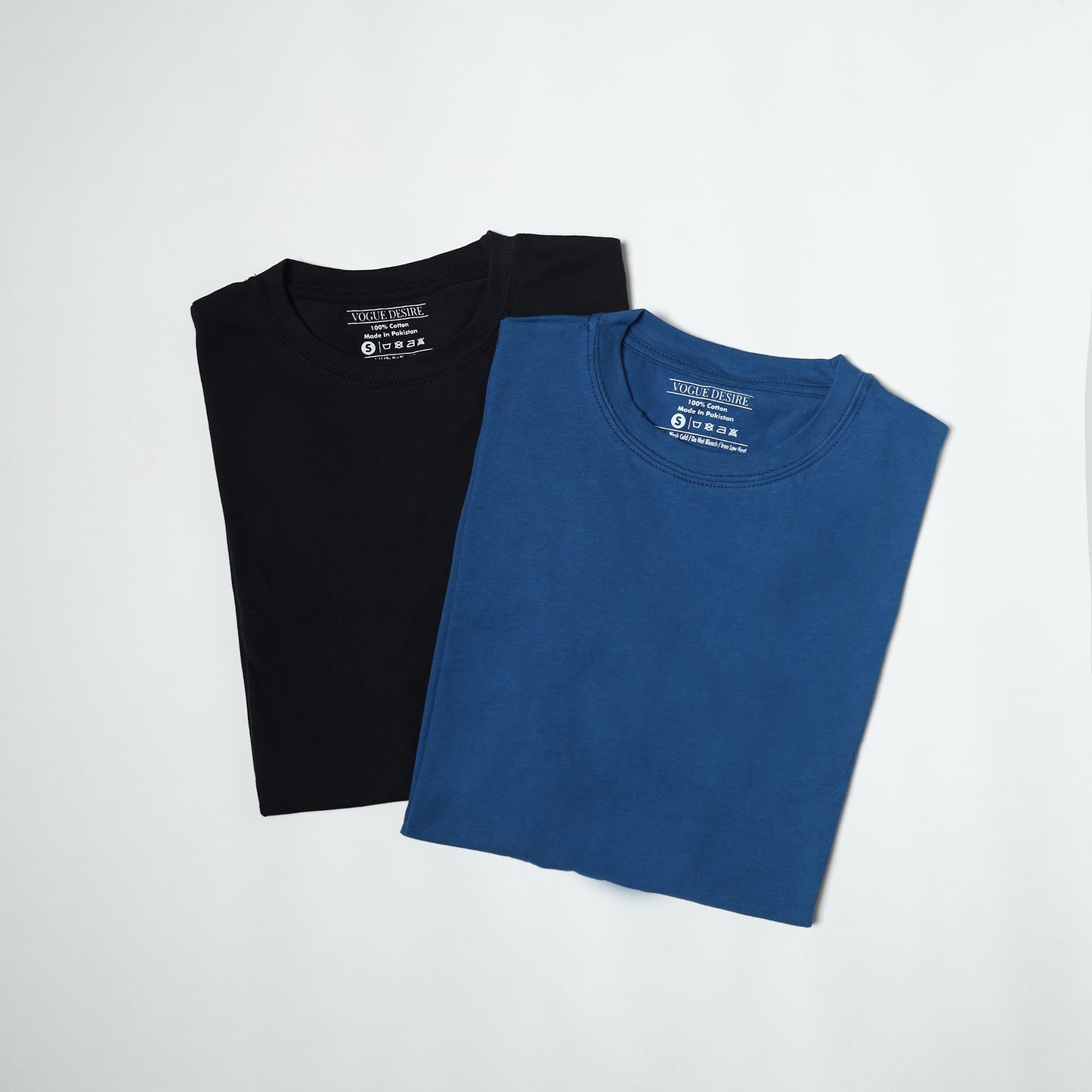 Timeless Duo: Black and Sea Blue T-Shirt Pack