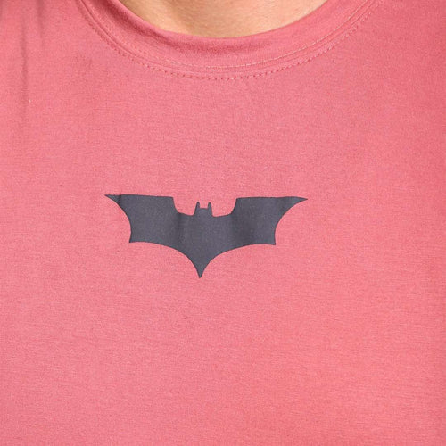 Batman Coral Color Crew Neck T-Shirt - VOGUE DESIRE