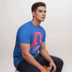 Superman Sea Blue Color Crew Neck T-Shirt - VOGUE DESIRE