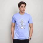 Light Purple Color Sailing Crew Neck T-Shirt - VOGUE DESIRE