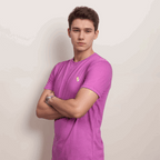 Vogue Desire Branded Purple Color Crew Neck T-Shirt - VOGUE DESIRE