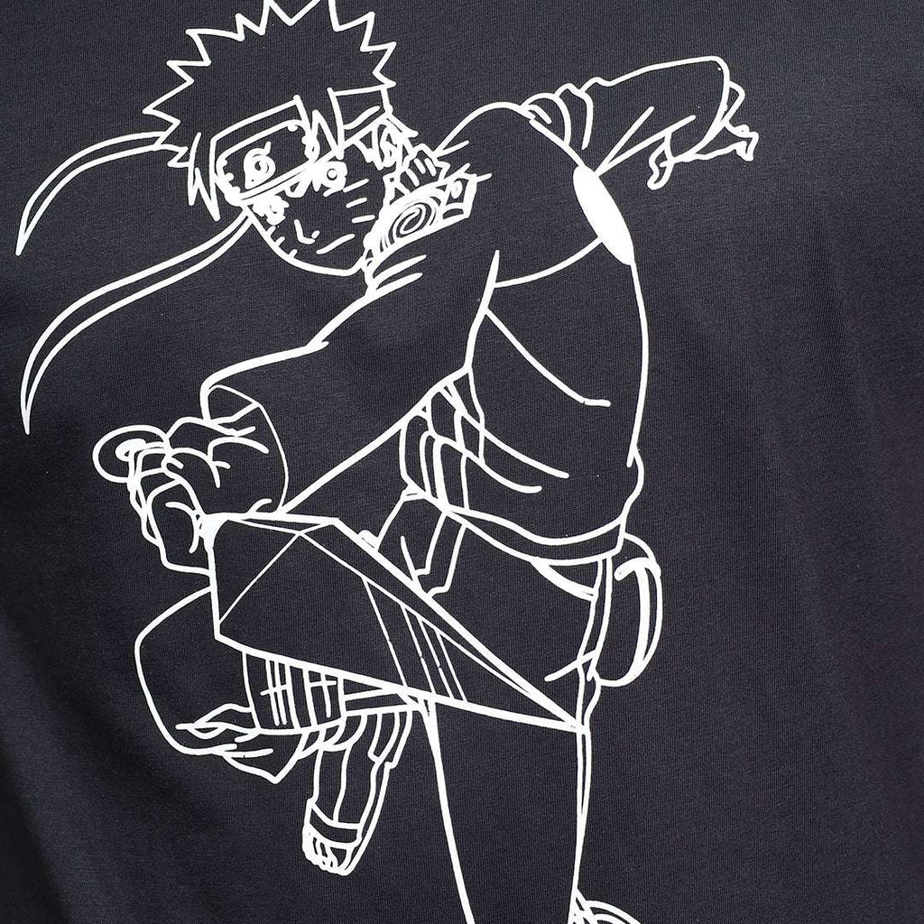 Naruto Ninja Black Color Crew Neck T-Shirt - VOGUE DESIRE