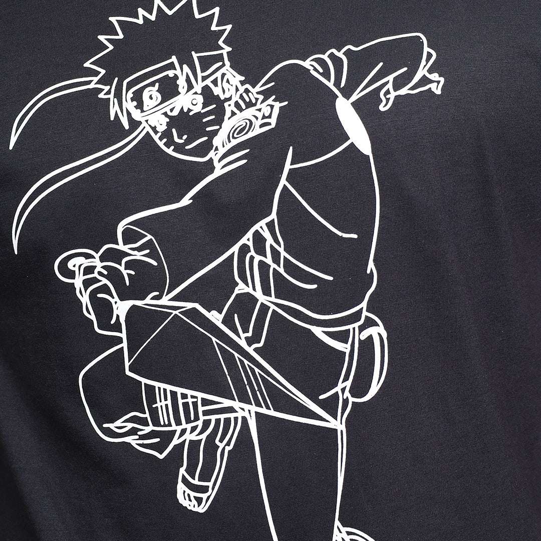 Naruto Ninja Black Color Crew Neck T-Shirt - VOGUE DESIRE