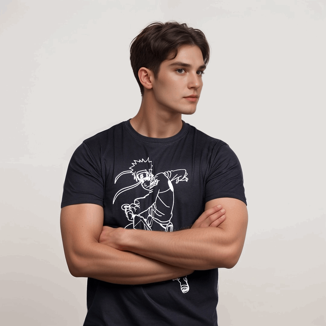 Naruto Ninja Black Color Crew Neck T-Shirt - VOGUE DESIRE