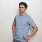 Shark Blue Color NASA Crew Neck T-Shirt - VOGUE DESIRE