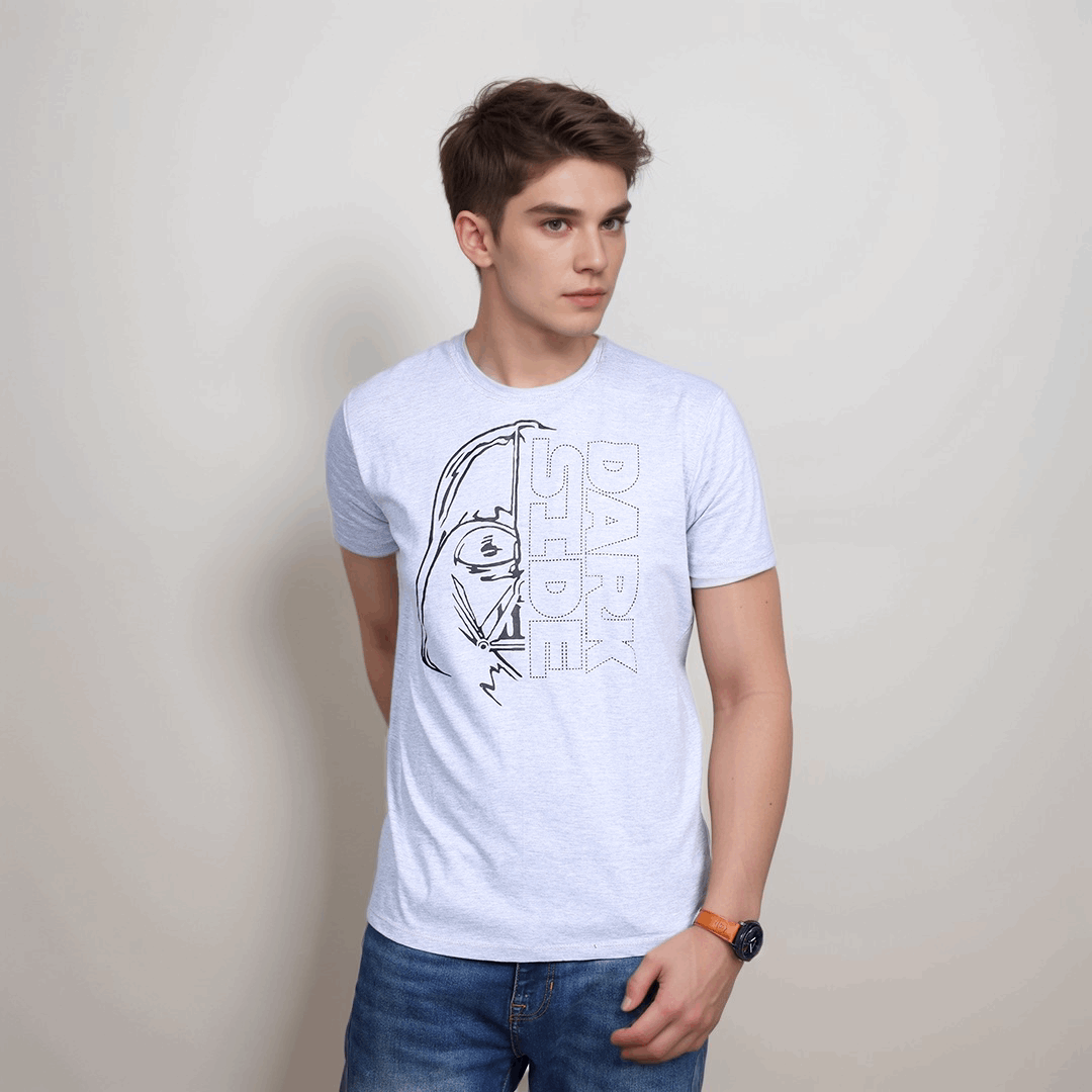 Panorama Mountain & Star Wars Crew Neck T-Shirt - VOGUE DESIRE