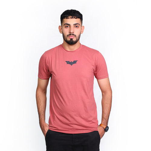 Batman Coral Color Crew Neck T-Shirt