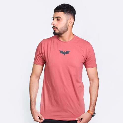 Batman Coral Color Crew Neck T-Shirt