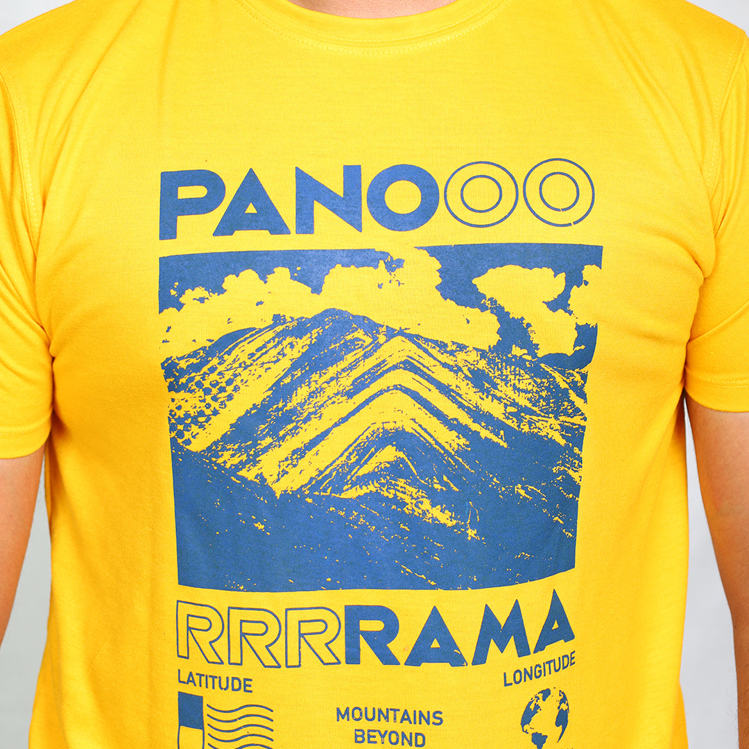 Mustard Panorama Mountain T-Shirt