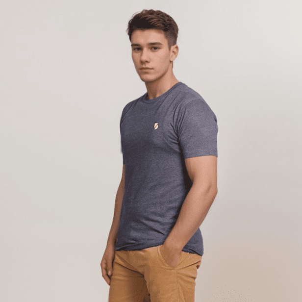 Vogue Desire Branded Charcoal Color Crew Neck T-Shirt - VOGUE DESIRE