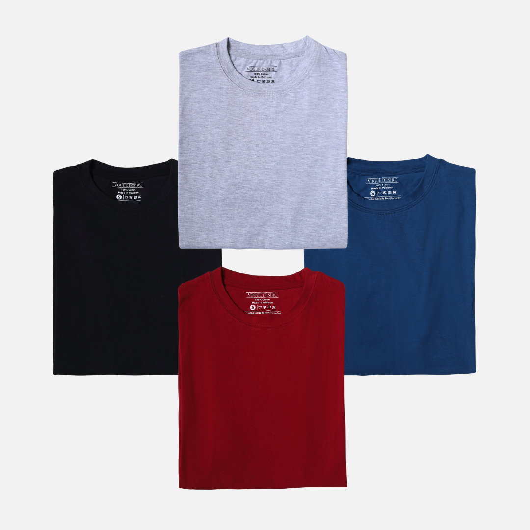 VogueDesire Ultimate 4-Pack: Heather Gray, Burgundy Maroon, Sea Blue, and Black | VOGUE DESIRE