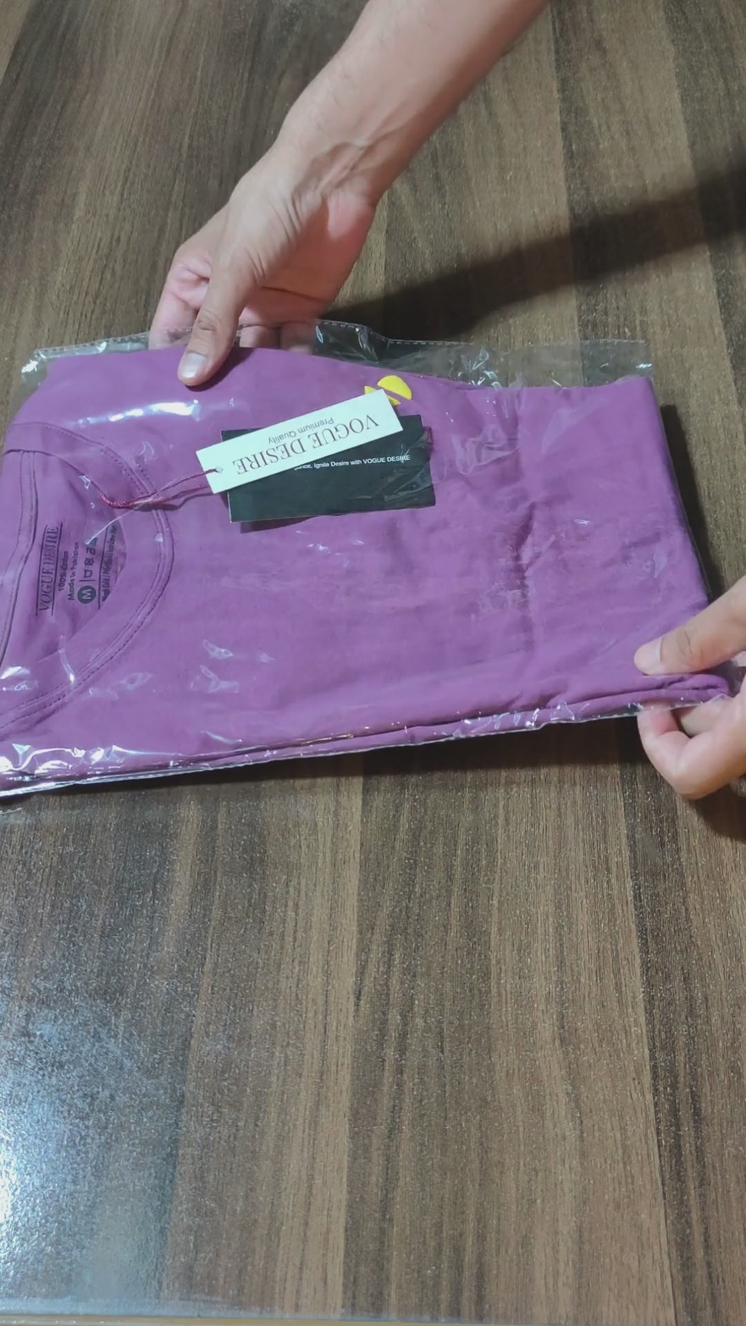 (Japanese Print Backside) Vogue Desire Branded Purple T-Shirt