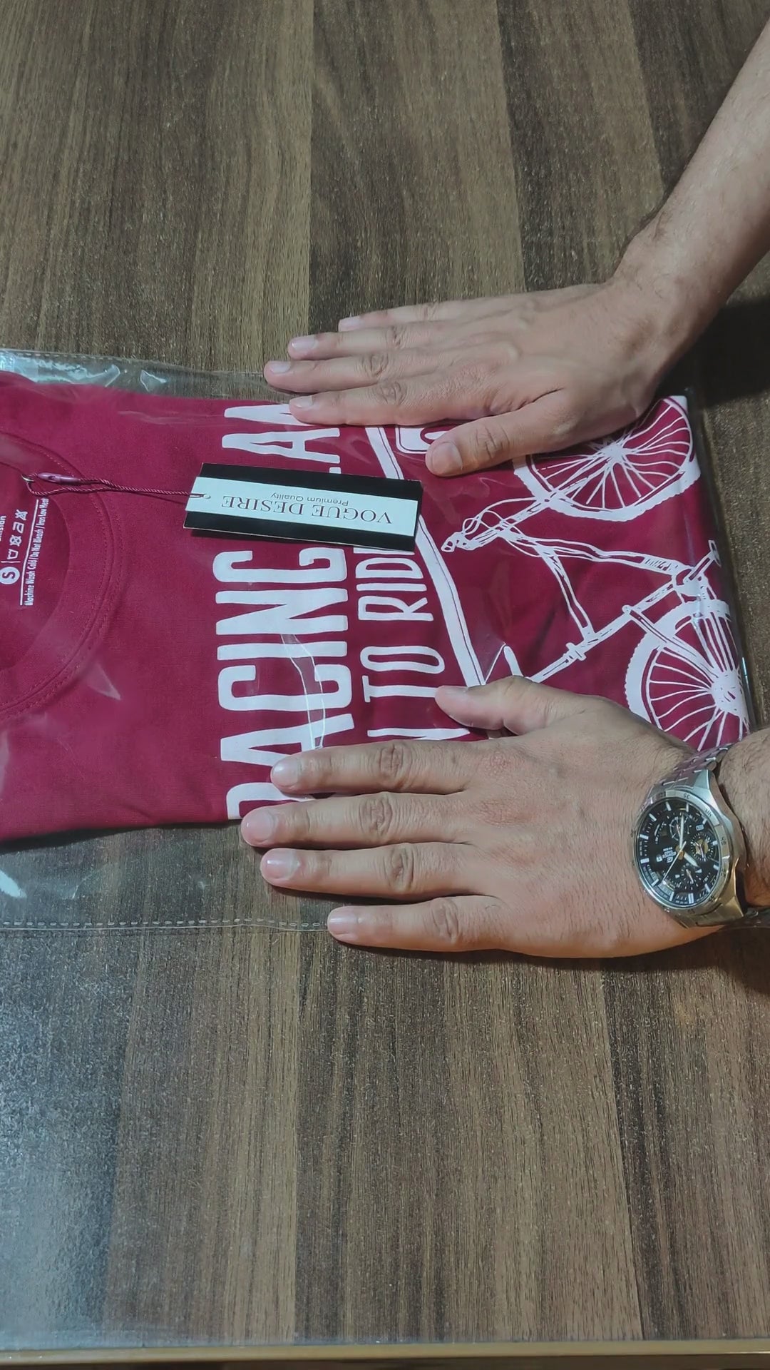 Speed Wheels Burgundy Maroon Color Crew Neck T-Shirt