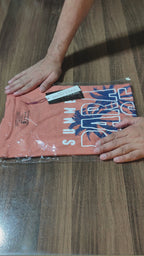 Summer Paradise Rust Orange Color Crew Neck T-Shirt